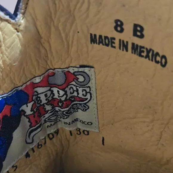 Old Gringo Brown Leather Pink Red Embroidered Floral Western Boots Size 8 - Picture 9 of 9